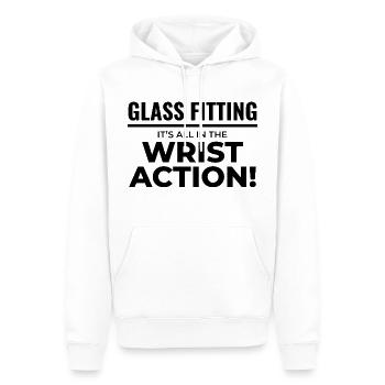 Verglaser Fenster Glasbeschlag Monteur Glasarbeiten - Männer Premium Bio Hoodie - Weiß - Vorne - Nico (187cm)