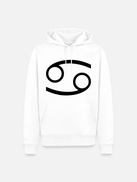 Sternzeichen: Krebs - Männer Premium Bio Hoodie - Weiß