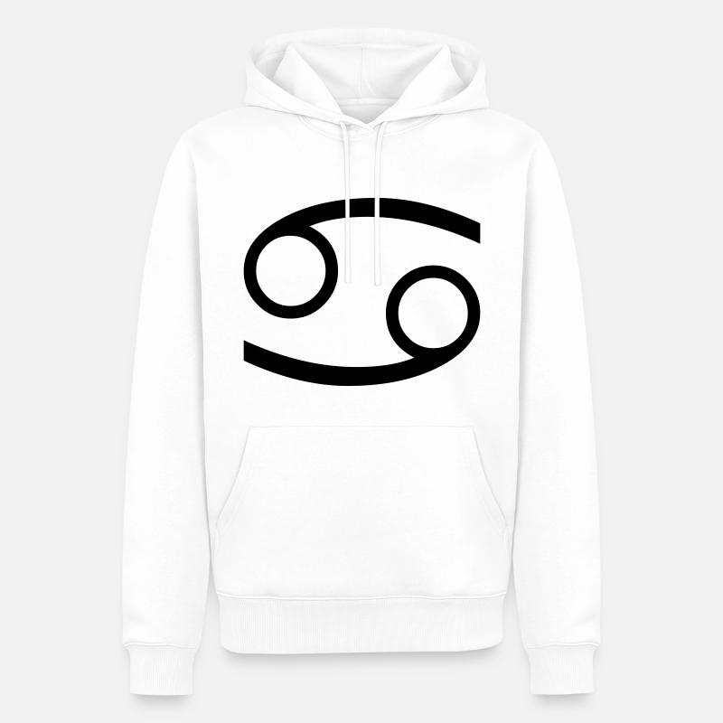 Sternzeichen: Krebs - Männer Premium Bio Hoodie - Weiß