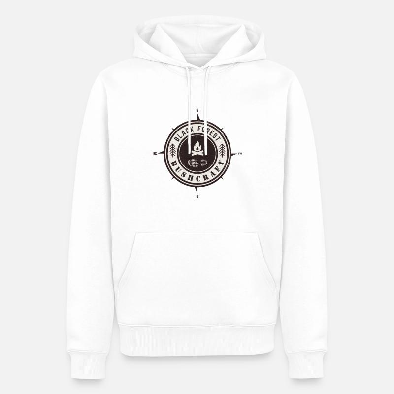 Bushcraft de la Forêt-Noire - Sweat à capuche Premium bio Homme - blanc