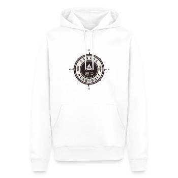 Bushcraft Canada - Sweat à capuche Premium bio Homme - blanc - Devant - Nico (187cm)