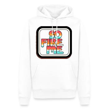 So Fire Me 14 - Männer Premium Bio Hoodie - Weiß - Vorne - Nico (187cm)