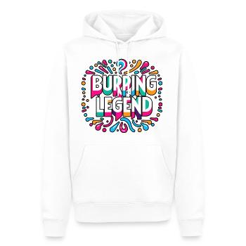 Burping Legend 12 - Männer Premium Bio Hoodie - Weiß - Vorne - Nico (187cm)
