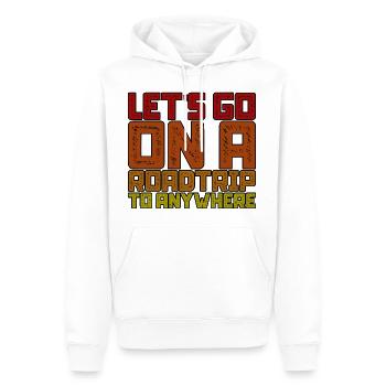 Let's Go On A Roadtrip To Anywhere 3 - Men’s Premium Organic Hoodie - white - Front - Nico (187cm)