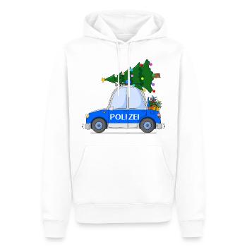 Polizeiauto Weihnachten - Männer Premium Bio Hoodie - Weiß - Vorne - Nico (187cm)