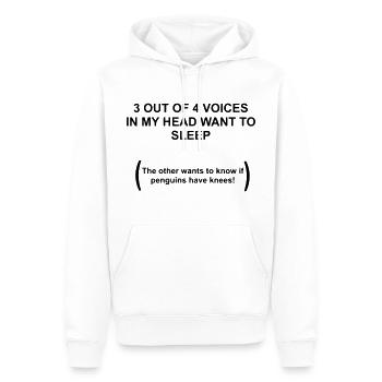 3 out of 4 votes in menem Kopf want to sleep... - Men’s Premium Organic Hoodie - white - Front - Nico (187cm)