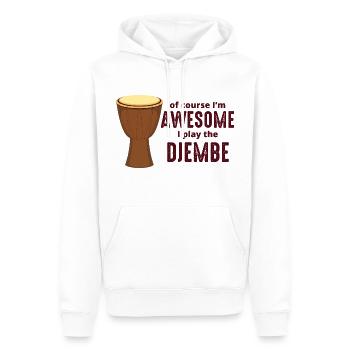 Djembe Player Drummer Music Drum Musician - Men’s Premium Organic Hoodie - white - Front - Nico (187cm)