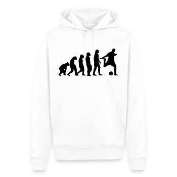 The development of a human. gift - Men’s Premium Organic Hoodie - white - Front - Nico (187cm)