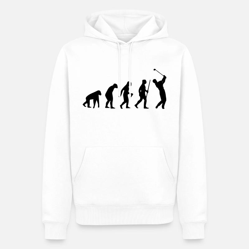 GOLF EVOLUTION - Männer Premium Bio Hoodie - Weiß