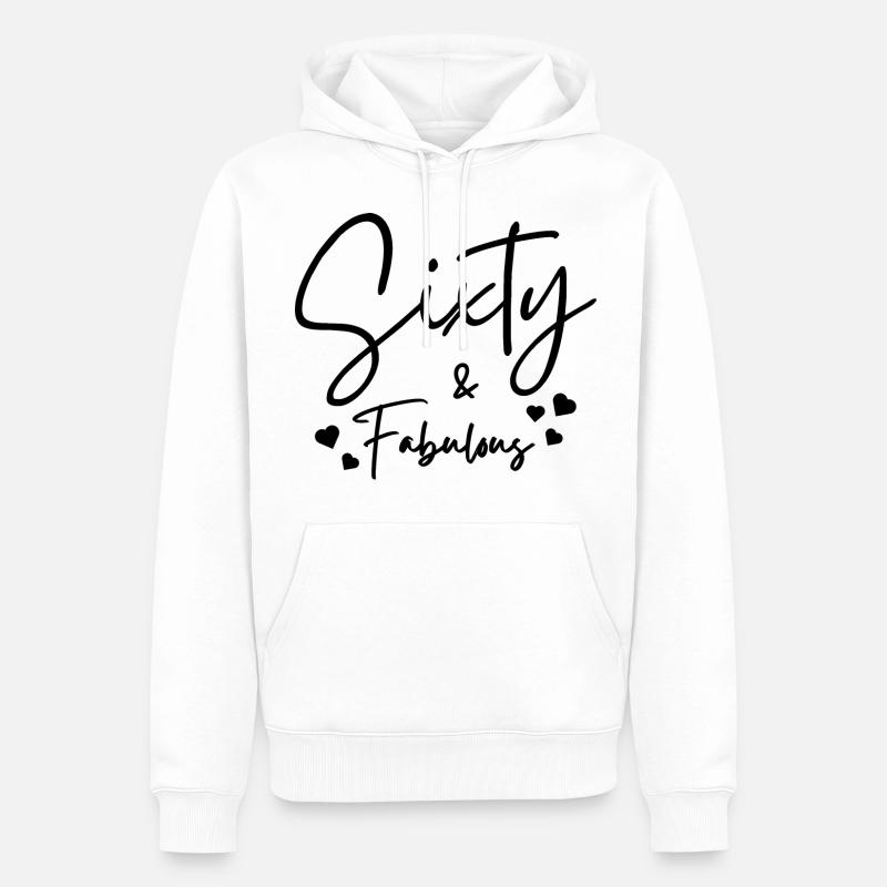 Sixty fabulous - Men’s Premium Organic Hoodie - white