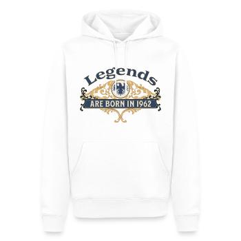 Legends Are Born in 1962 Geburtstag Geschenkidee - Männer Premium Bio Hoodie - Weiß - Vorne - Nico (187cm)