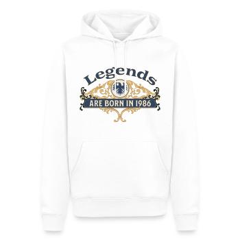 Legends Are Born in 1986 Geburtstag Geschenkidee - Männer Premium Bio Hoodie - Weiß - Vorne - Nico (187cm)