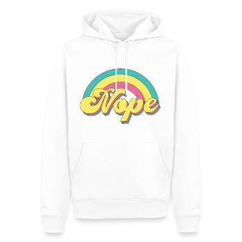 Nope - Men’s Premium Organic Hoodie - white - Front - Nico (187cm)