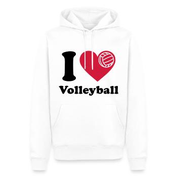 I love Volleyball Volley ball Volleyball - Men’s Premium Organic Hoodie - white - Front - Nico (187cm)