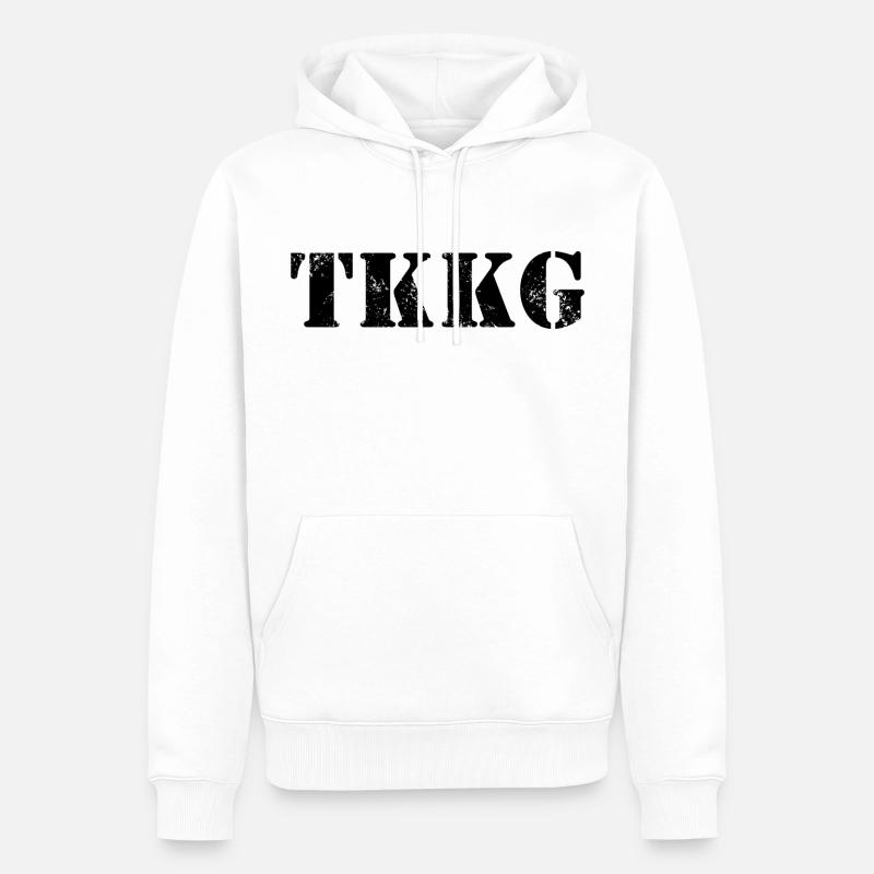 TKKG Logo In Schwarz - Männer Premium Bio Hoodie - Weiß