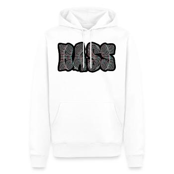 Bass Text 3D - Männer Premium Bio Hoodie - Weiß - Vorne - Nico (187cm)