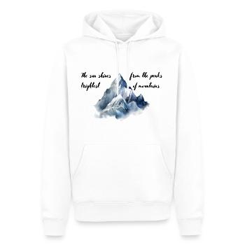 Berge - Männer Premium Bio Hoodie - Weiß - Vorne - Nico (187cm)