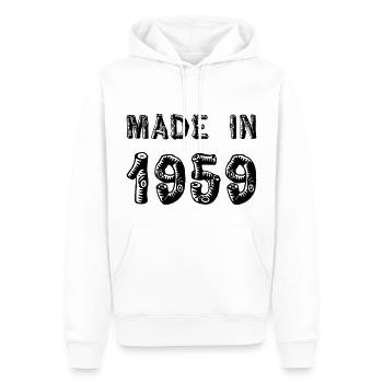 Made in 1959 - Männer Premium Bio Hoodie - Weiß - Vorne - Nico (187cm)