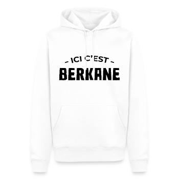ICI C'EST BERKANE - Sweat à capuche Premium bio Homme - blanc - Devant - Nico (187cm)