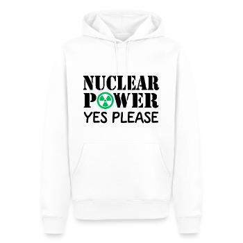 Atomkraft, Ja bitte, Ja zu Kernenergie - Männer Premium Bio Hoodie - Weiß - Vorne - Nico (187cm)