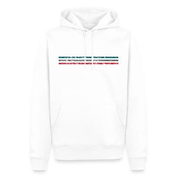 Farben Streifen Deko - Männer Premium Bio Hoodie - Weiß - Vorne - Nico (187cm)