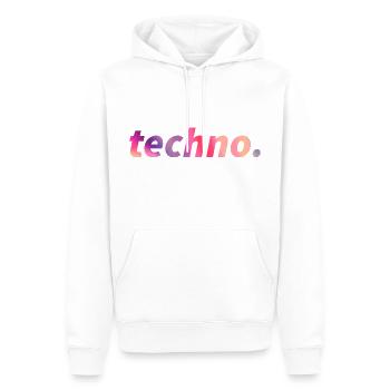 Techno Rave Festival Electro Musik Raver - Männer Premium Bio Hoodie - Weiß - Vorne - Nico (187cm)