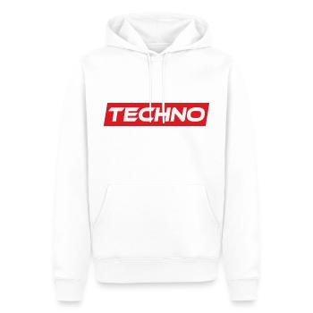 Techno Rave Festival Electro Musik Raver - Männer Premium Bio Hoodie - Weiß - Vorne - Nico (187cm)