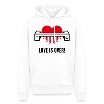Love Is Over! (Liebe / Trennung / Scheidung) - Männer Premium Bio Hoodie - Weiß - Vorne - Nico (187cm)
