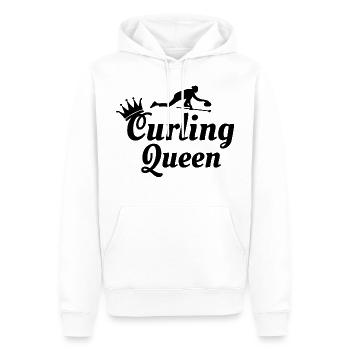 Curling Balai Sport de glace d’hiver Curler Drôle - Sweat à capuche Premium bio Homme - blanc - Devant - Nico (187cm)