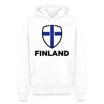 Nationalflagge von Finnland - Männer Premium Bio Hoodie - Weiß - Vorne - Nico (187cm)