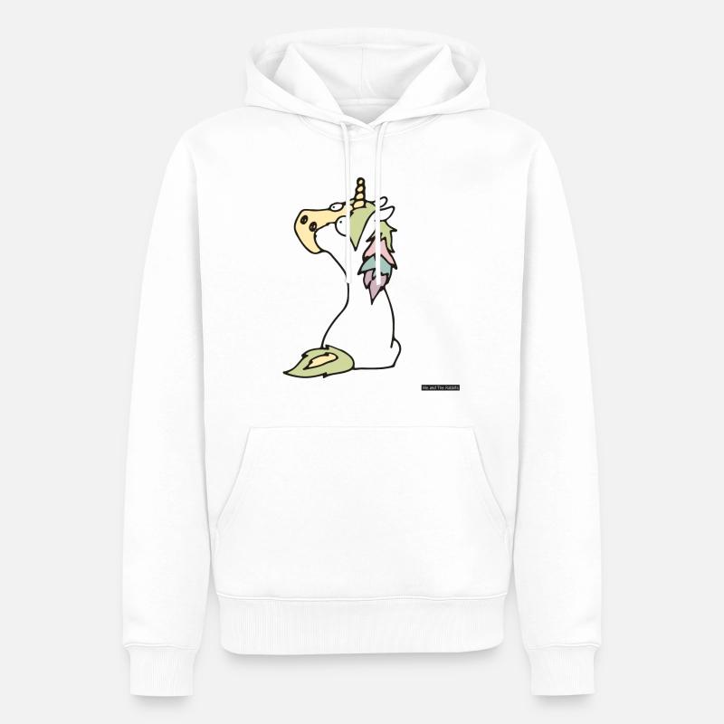 Pferd # 6 - Männer Premium Bio Hoodie - Weiß