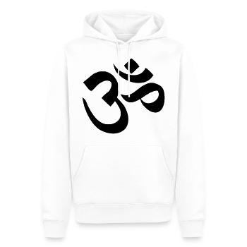 Om Ornament - Männer Premium Bio Hoodie - Weiß - Vorne - Nico (187cm)