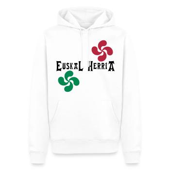 Euskal Herria - Lauburu - Sweat à capuche Premium bio Homme - blanc - Devant - Nico (187cm)