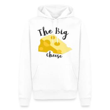 Le grand fromage - Sweat à capuche Premium bio Homme - blanc - Devant - Nico (187cm)