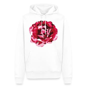 Rose Roses Flower Blossom Garden Nature Gift - Men’s Premium Organic Hoodie - white - Front - Nico (187cm)