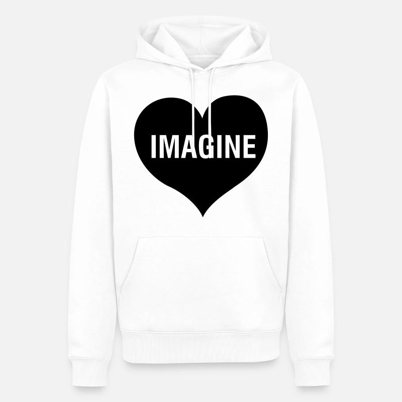 IMAGINE - Männer Premium Bio Hoodie - Weiß