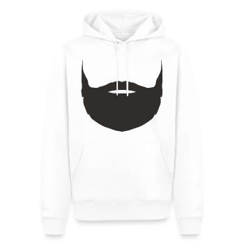 Tendance hipster de masque de barbe pleine barbe - Sweat à capuche Premium bio Homme - blanc - Devant - Nico (187cm)