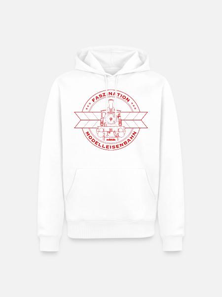 Märklin Faszination Modelleisenbahn Dampflok - Männer Premium Bio Hoodie - Weiß