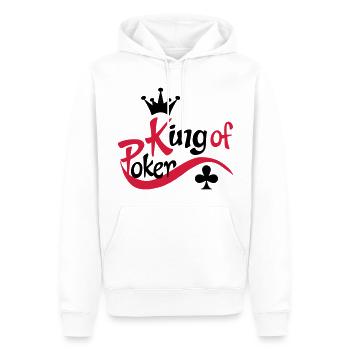 poker - Sweat à capuche Premium bio Homme - blanc - Devant - Nico (187cm)