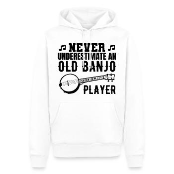 Banjo Opa - Männer Premium Bio Hoodie - Weiß - Vorne - Nico (187cm)