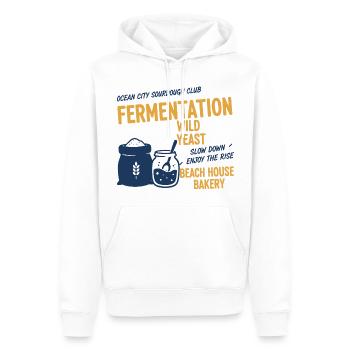 Pot de levain pâtissier Baker Pain Levain - Sweat à capuche Premium bio Homme - blanc - Devant - Nico (187cm)