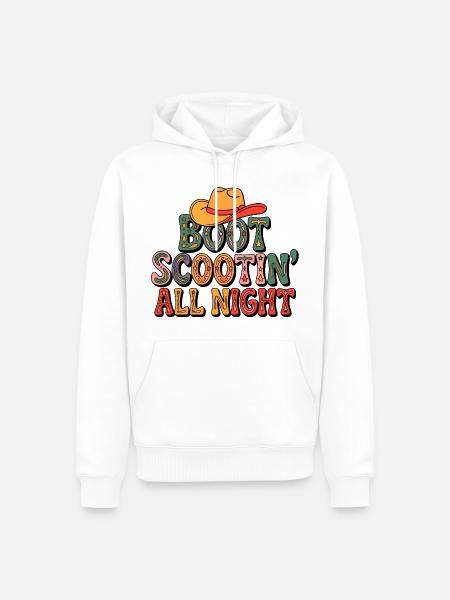 Western Line Dance - Männer Premium Bio Hoodie - Weiß