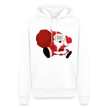 Thème noël père noël père noël - Sweat à capuche Premium bio Homme - blanc - Devant - Nico (187cm)