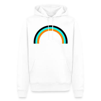 Semicircle / Arc 3-Color VECTOR - Men’s Premium Organic Hoodie - white - Front - Nico (187cm)