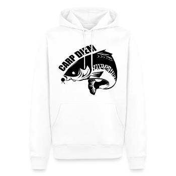 pêcheur à la ligne - Sweat à capuche Premium bio Homme - blanc - Devant - Nico (187cm)