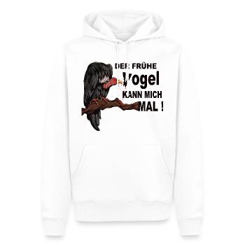 Der Frühe Vogel kann mich mal ! - Männer Premium Bio Hoodie - Weiß - Vorne - Nico (187cm)