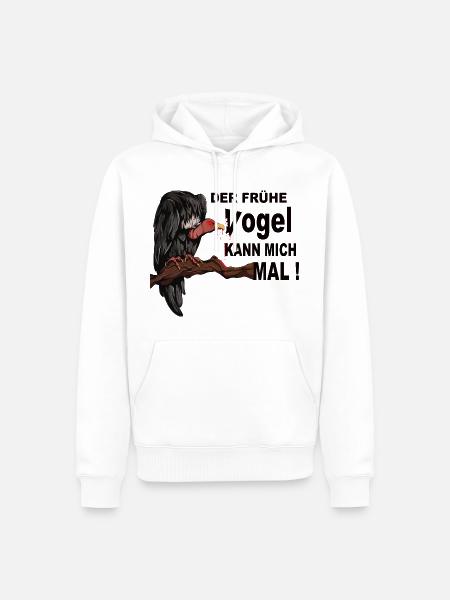 Der Frühe Vogel kann mich mal ! - Männer Premium Bio Hoodie - Weiß