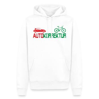 Autokorrektur Auto Fahrrad Umweltschutz - Männer Premium Bio Hoodie - Weiß - Vorne - Nico (187cm)