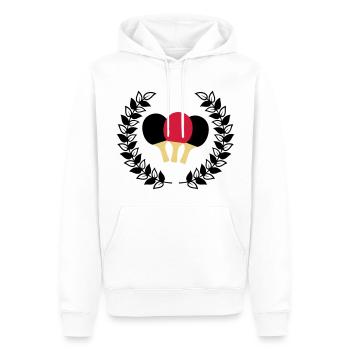 Tischtennis - Männer Premium Bio Hoodie - Weiß - Vorne - Nico (187cm)