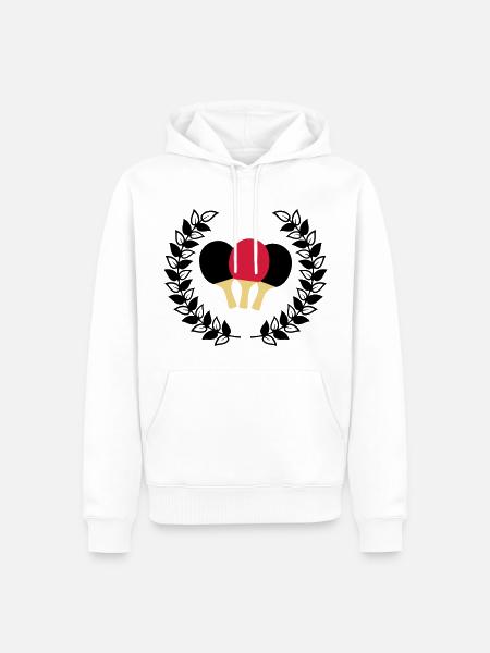 Tischtennis - Männer Premium Bio Hoodie - Weiß